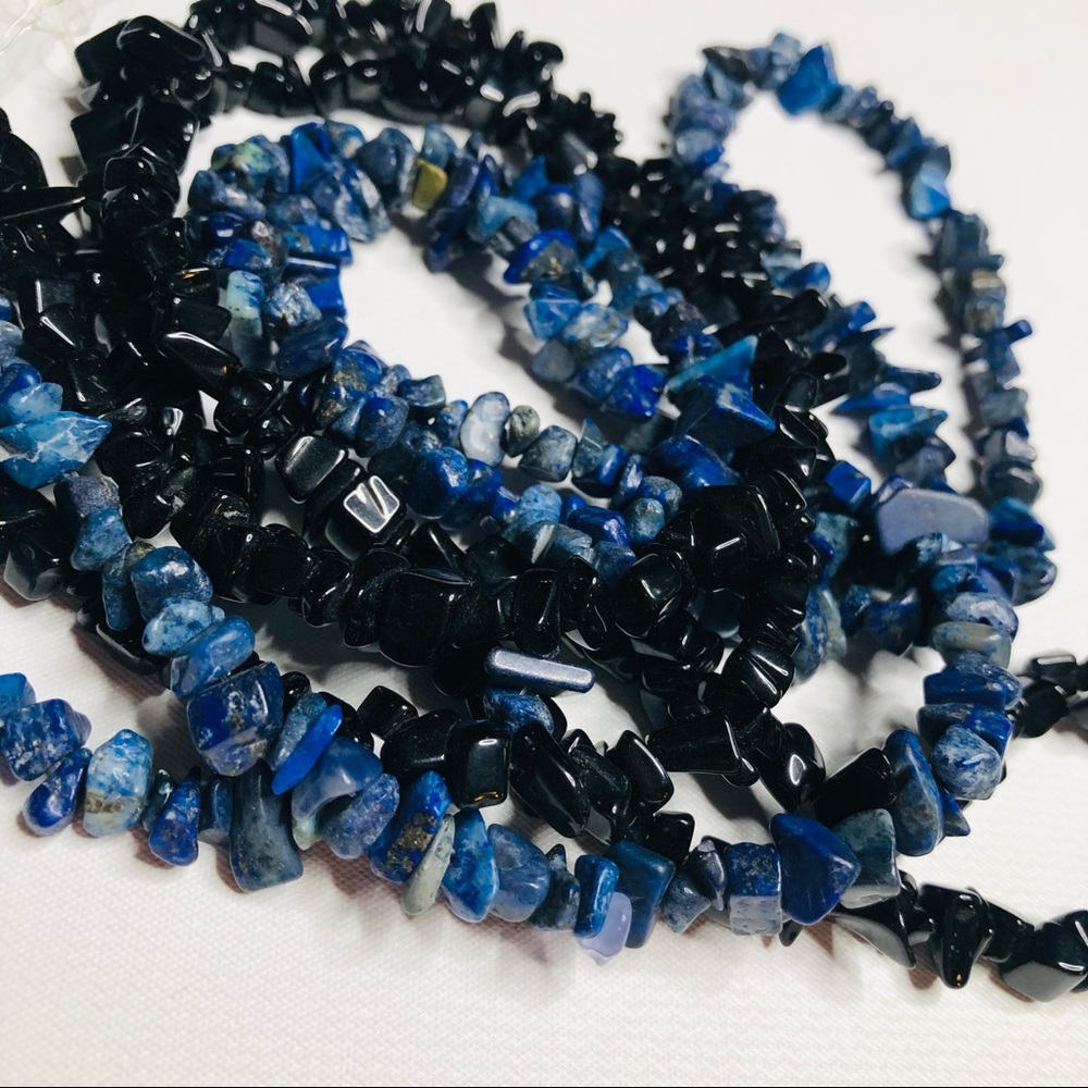 Set of 2 New Crystal Bead 33” Strands - Threaded on Plastic, Jewelry Making